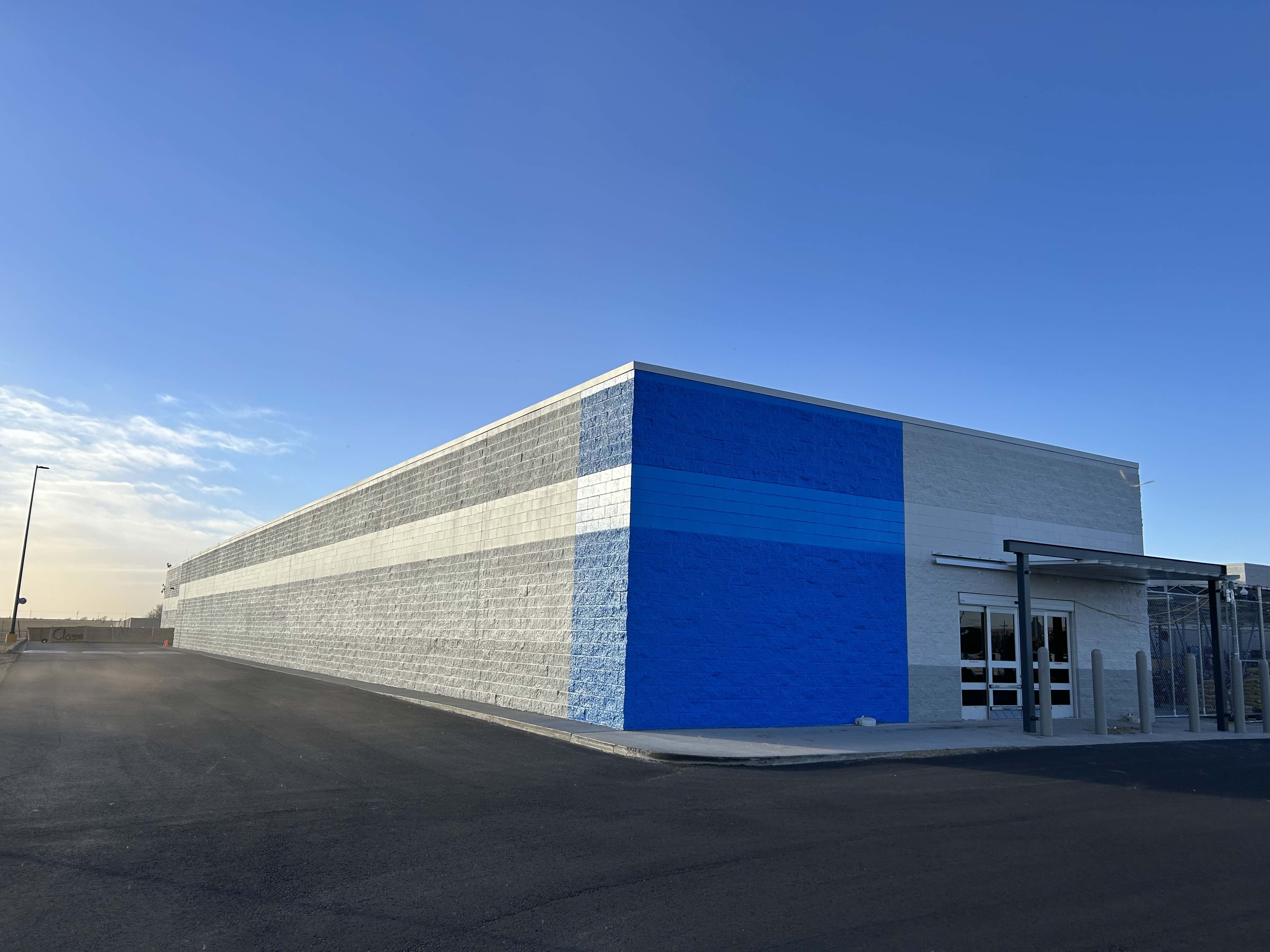 Walmart Clovis commercial exterior painting project